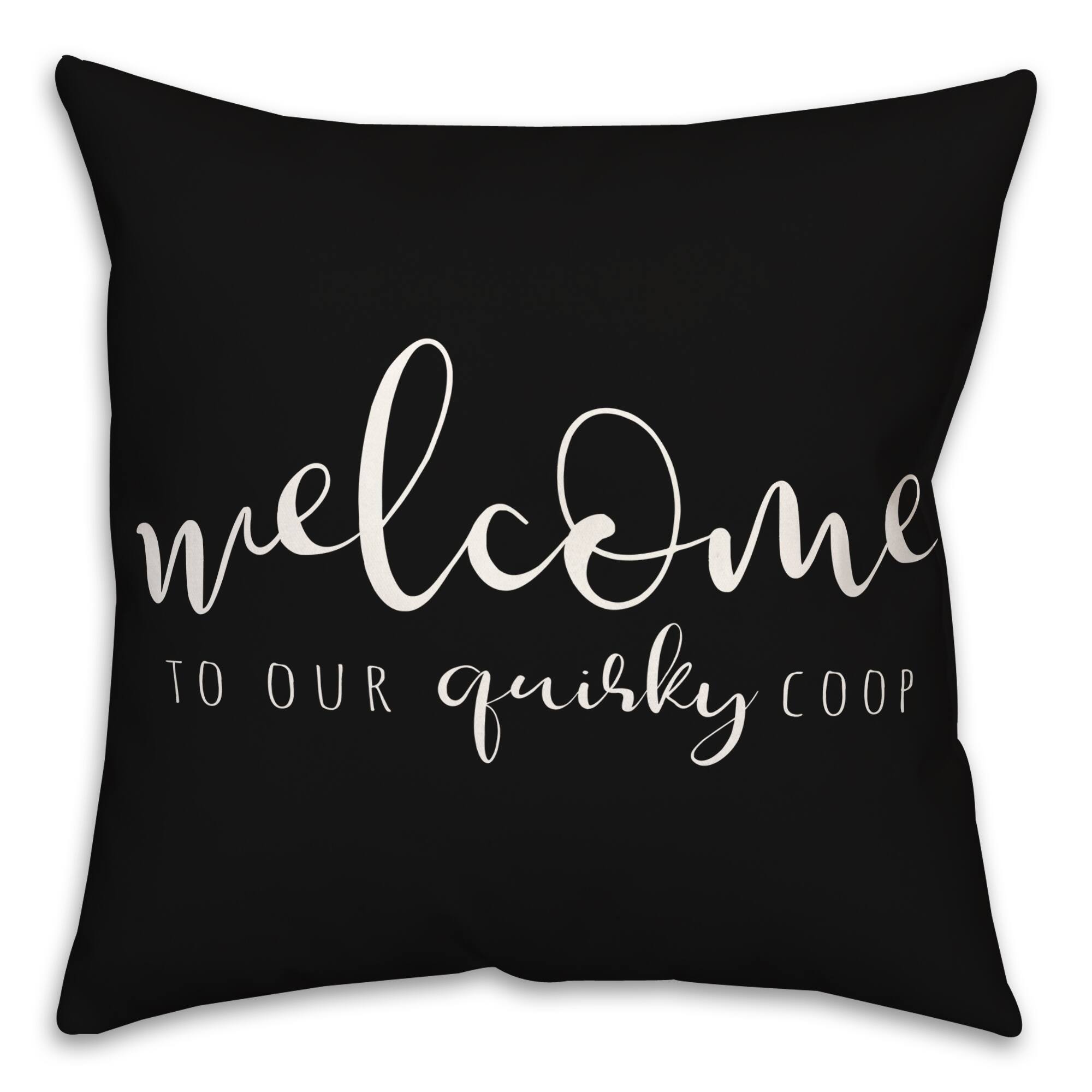 18" x 18" Quirky Coop Versatile Throw Pillow